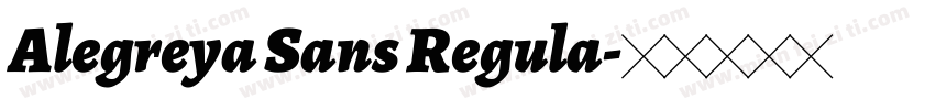 Alegreya Sans Regula字体转换